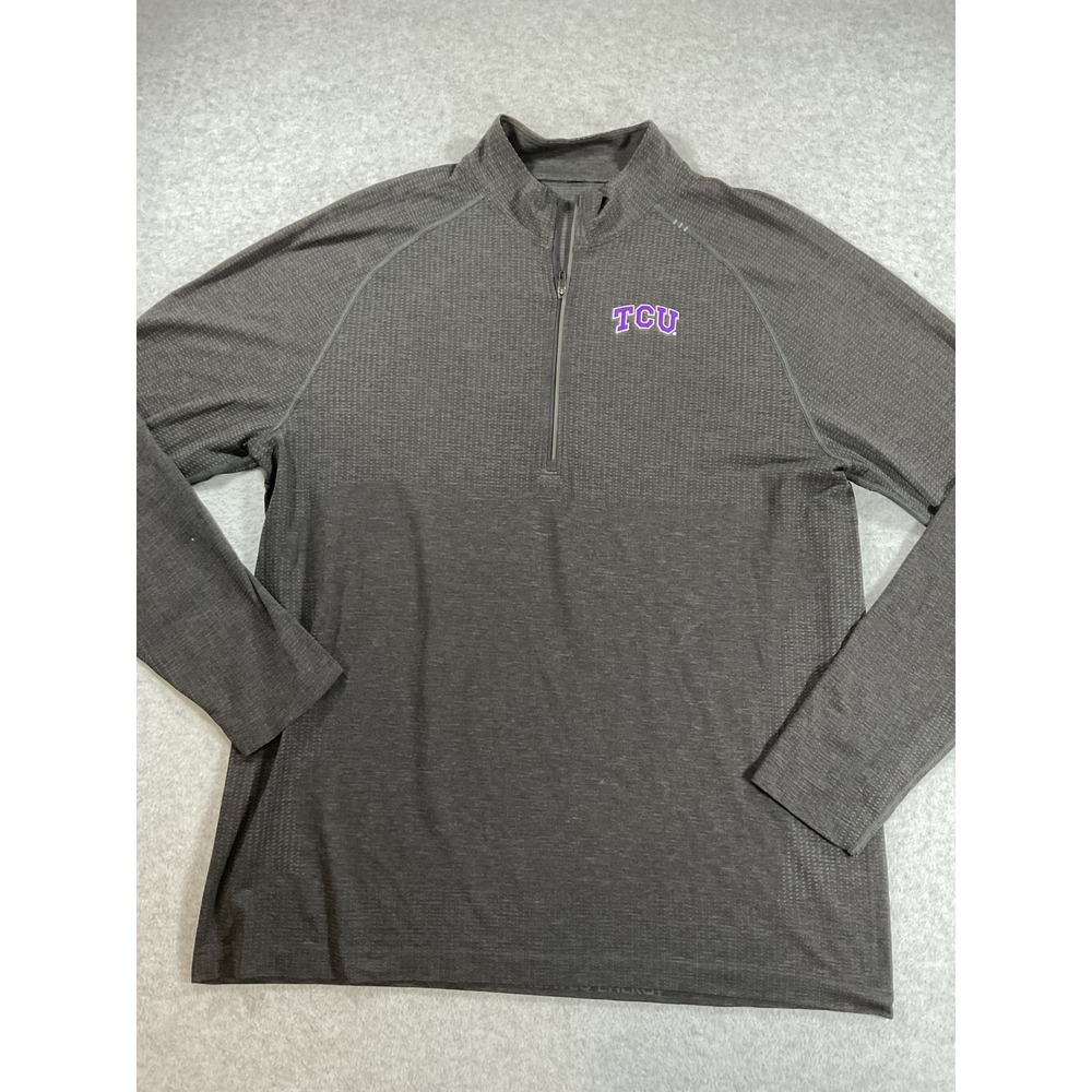 Lululemon TCU Horned Frogs Metal Vent Tech 1/2 Zip 2.0 Grey XL Pullover 2094